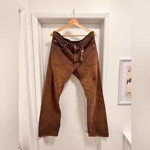 Levi’s Vintage Brown Distressed Denim Pants.